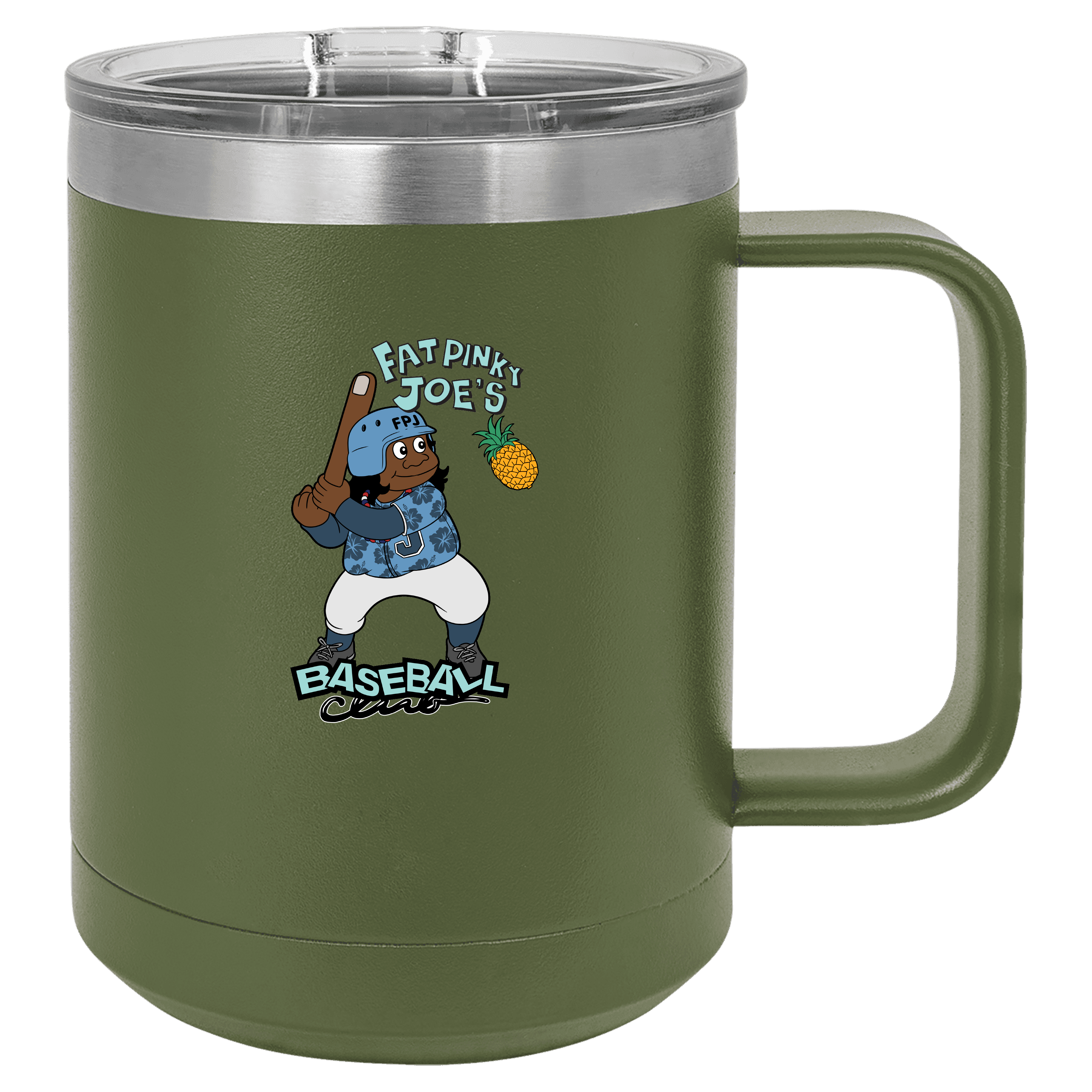 Fat Pinky Joe Base Ball 15 OZ Polar Camel Travel Coffee Mugs